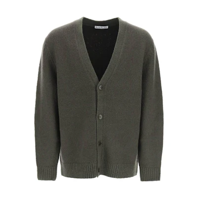 Acne Studios FW22 V-Neck Long Sleeve Knit Cardigan Grey-Green B60222-AAY