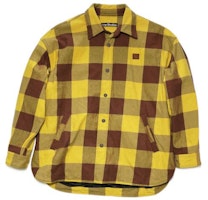 Acne Studios FW22 Yellow Check Button-Up Long Sleeve Shirt Unisex. C90117-CL2 Acne Studios FW22 Yellow Check Button-Up Long Sleeve Shirt Unisex. C90117-CL2