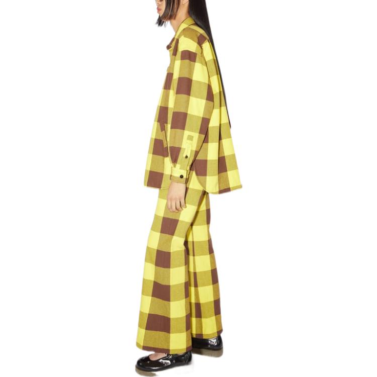 Purchase Kemeja Lengan Panjang Kotak-Kotak Kuning Acne Studios FW22 Unisex. C90117-CL2
