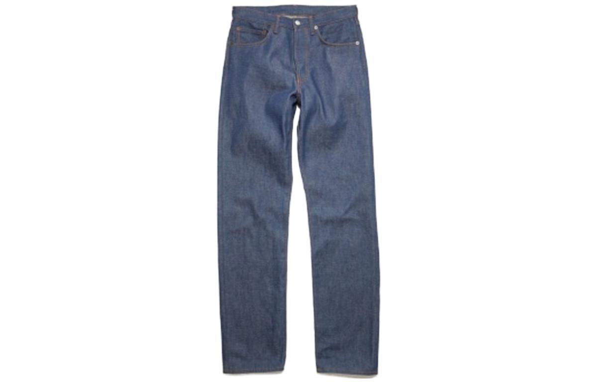 Acne Studios FW23  1996 Loose Fit Clean Denim Wide-Leg Jeans Blue. B00327-135