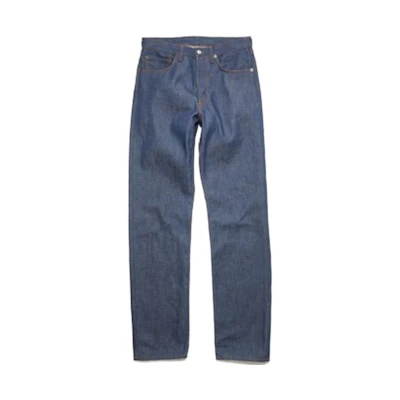 Acne Studios FW23 1996 Loose Fit Clean Denim Wide-Leg Jeans Blue. B00327-135