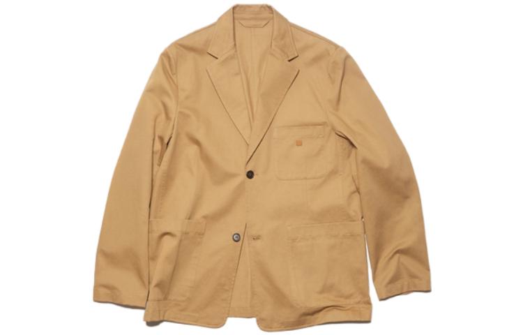 Acne Studios FW23  Brown Twill Cotton Blazer Jacket with Pockets. C90159-640