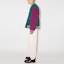 Purchase Acne Studios FW23 Face Patch Colorblock Varsity Jacket Purple Green. C90162-DJJ