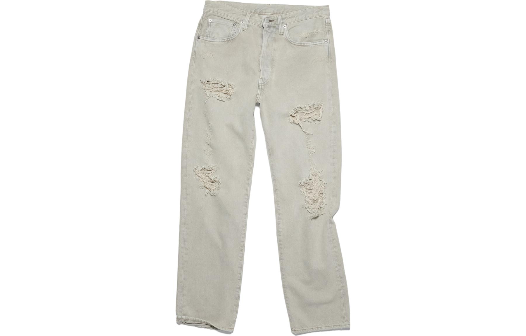 Acne Studios FW23  Grey Distressed Low-Rise Loose Fit Denim Jeans. B00326-ALS 圖 2