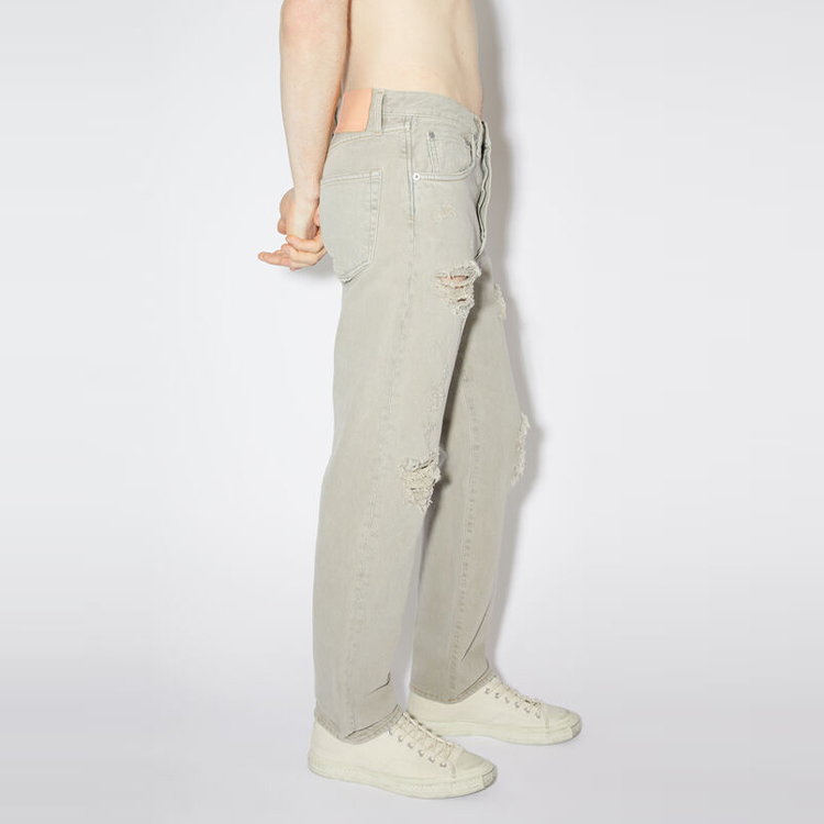 Acne Studios FW23  Grey Distressed Low-Rise Loose Fit Denim Jeans. B00326-ALS 圖 5