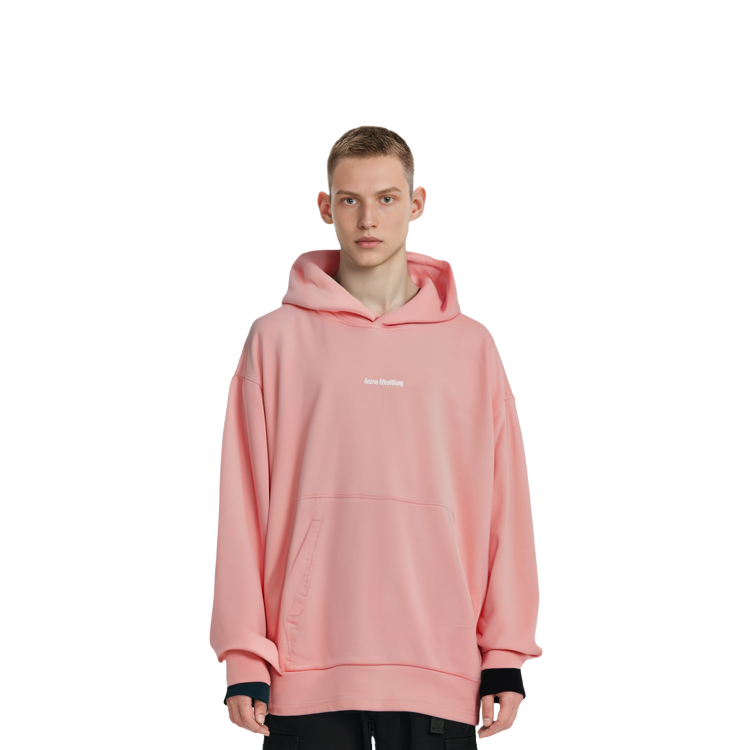 Purchase Acne Studios 2023秋冬宽松粉色连帽卫衣带口袋 BI0198-418