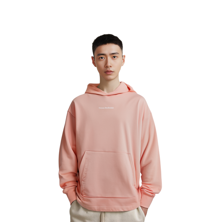 Sizing Acne Studios 2023秋冬宽松粉色连帽卫衣带口袋 BI0198-418