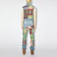 Shop Acne Studios FW23 Slim Fit Check Frayed Denim Vest Biru Tengah B90705-863