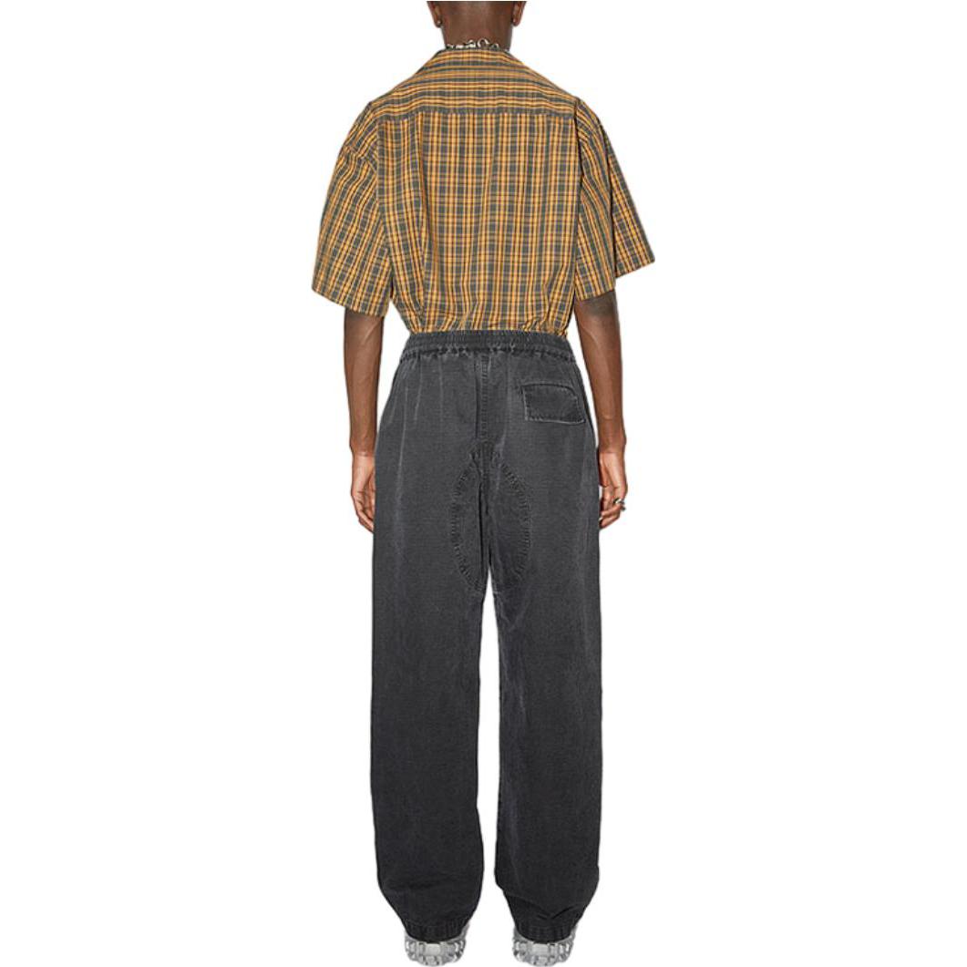 Shop アクネ ストゥディオズ FW23 ブラックデニム リラックスフィット マルチポケット ジーンズ メンズ BK0560-900