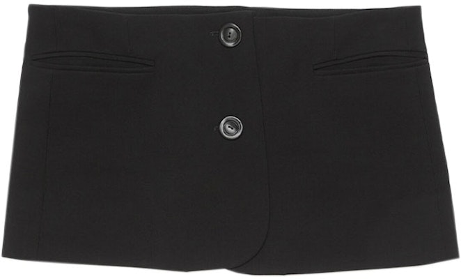 Acne Studios FW23 Black Minimalist Flap Pocket Button Casual Skirt AF0400-900 Buy Acne Studios FW23 Black Minimalist Flap Pocket Button Casual Skirt AF0400-900