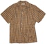 Buy Acne Studios FW23 Checked Pattern Cuban Collar Unisex Short Sleeve Shirt Brown Green BB0537-AL9