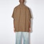Shop Acne Studios FW23 Checked Pattern Cuban Collar Unisex Short Sleeve Shirt Brown Green BB0537-AL9