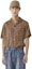 Purchase Acne Studios FW23 Checked Pattern Cuban Collar Unisex Short Sleeve Shirt Brown Green BB0537-AL9