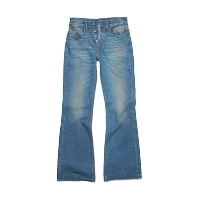 Acne Studios FW23 Cleanfit Vintage Washed Flared Denim Jeans 1992 Blue Men’s. B00312-863