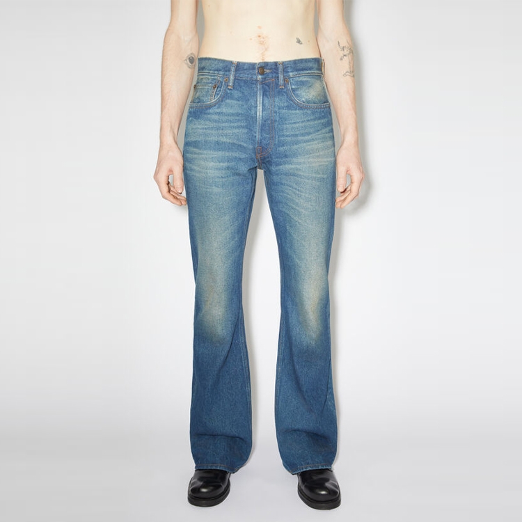 Acne Studios FW23 Cleanfit Vintage Washed Flared Denim Jeans 1992 Blue Men’s. B00312-863 圖 3