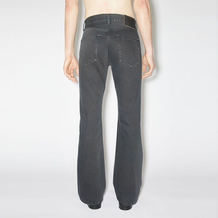 Acne Studios FW23 Cleanfit Vintage Washed Mid-Rise Flared Jeans 1992M Men Dark Grey B00306-AA3 圖 4