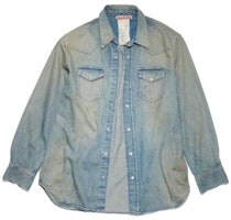 Acne Studios FW23 Denim Vintage Button-Up Shirt Unisex - Blue. BB0526-AUZ050 Acne Studios FW23 Denim Vintage Button-Up Shirt Unisex - Blue. BB0526-AUZ050