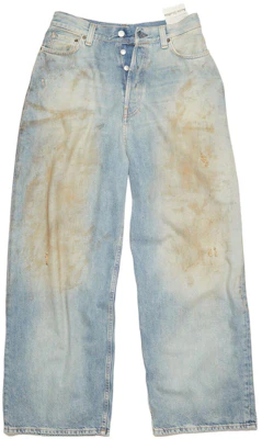 Acne Studios FW23 Seluar Denim Baggy Unisex Biru Kotor Pudar. C00054-863 Order Acne Studios FW23 Seluar Denim Baggy Unisex Biru Kotor Pudar. C00054-863