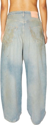 Acne Studios FW23 Seluar Denim Baggy Unisex Biru Kotor Pudar. C00054-863 Shop Acne Studios FW23 Seluar Denim Baggy Unisex Biru Kotor Pudar. C00054-863