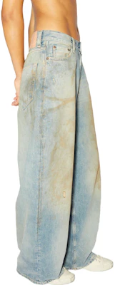 Acne Studios FW23 Seluar Denim Baggy Unisex Biru Kotor Pudar. C00054-863 Purchase Acne Studios FW23 Seluar Denim Baggy Unisex Biru Kotor Pudar. C00054-863