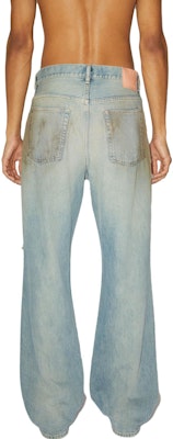 Acne Studios FW23蓝色做旧脏洗中腰阔腿牛仔裤。 B00317-AUZ Shop Acne Studios FW23蓝色做旧脏洗中腰阔腿牛仔裤。 B00317-AUZ