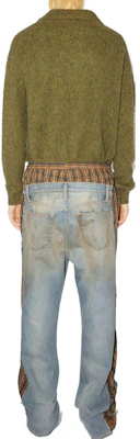 Acne Studios FW23 Distressed Plaid Mid-Rise Long Denim Jeans Men’s Blue. BK0548-863 Shop Acne Studios FW23 Distressed Plaid Mid-Rise Long Denim Jeans Men’s Blue. BK0548-863