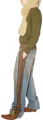 Acne Studios FW23 Distressed Plaid Mid-Rise Long Denim Jeans Men’s Blue. BK0548-863 Purchase Acne Studios FW23 Distressed Plaid Mid-Rise Long Denim Jeans Men’s Blue. BK0548-863