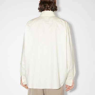 Acne Studios FW23 Embroidered Logo Long Sleeve Shirt Gray White BB0535-AEG Shop Acne Studios FW23 Embroidered Logo Long Sleeve Shirt Gray White BB0535-AEG