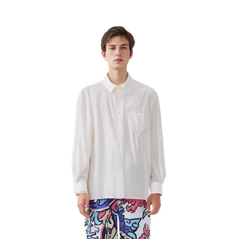 Purchase Acne Studios FW23 Embroidered Logo Long Sleeve Shirt Gray White BB0535-AEG