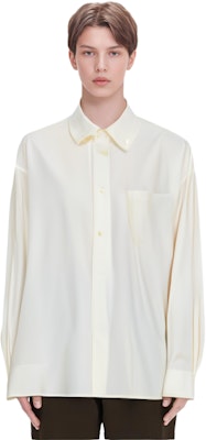 Acne Studios FW23 Embroidered Logo Long Sleeve Shirt Gray White BB0535-AEG Sizing Acne Studios FW23 Embroidered Logo Long Sleeve Shirt Gray White BB0535-AEG