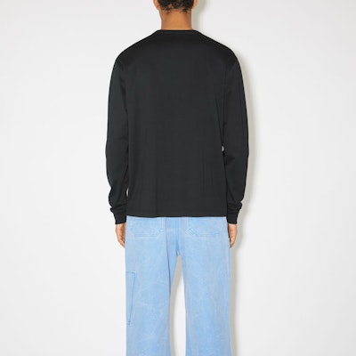 Acne Studios FW23 Face Collection Geometric Crewneck Pullover Long Sleeve Tee Black. CL0204-900 Shop Acne Studios FW23 Face Collection Geometric Crewneck Pullover Long Sleeve Tee Black. CL0204-900