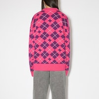 Acne Studios FW23 Sweater Wool V-Neck Unisex - Bright Pink C60086-DKC Shop Acne Studios FW23 Sweater Wool V-Neck Unisex - Bright Pink C60086-DKC