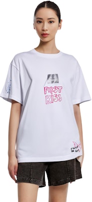 Acne Studios FW23 Kaos Unisex Grafik Emoji Wajah Putih. CL0210-183 Purchase Acne Studios FW23 Kaos Unisex Grafik Emoji Wajah Putih. CL0210-183