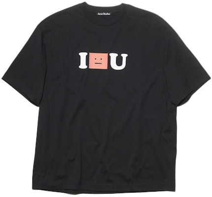 Acne Studios FW23 Face Logo Oversized Black Cotton Unisex T-Shirt. CL0257-900 Order Acne Studios FW23 Face Logo Oversized Black Cotton Unisex T-Shirt. CL0257-900