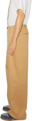 아크네 스튜디오 FW23 페이스 로고 와이드 핏 팬츠 유니섹스 카멜 브라운. CK0099-640 Purchase 아크네 스튜디오 FW23 페이스 로고 와이드 핏 팬츠 유니섹스 카멜 브라운. CK0099-640