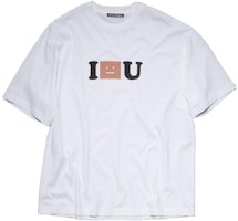 Acne Studios FW23 Face Logo Unisex Oversized Crew Neck T-Shirt Optical White. CL0257-183 Acne Studios FW23 Face Logo Unisex Oversized Crew Neck T-Shirt Optical White. CL0257-183