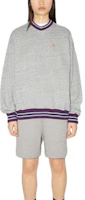Lookbook Acne Studios FW23 Face Marble Multicolor V-Neck Pullover Sweatshirt Unisex. CI0158-CC3