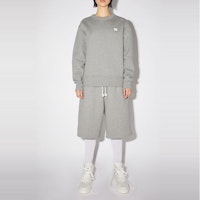 Acne Studios FW23 Sweatshirt Unisex Minimalist Senyum Kelabu Muda. CI0076-X92 Shop Acne Studios FW23 Sweatshirt Unisex Minimalist Senyum Kelabu Muda. CI0076-X92