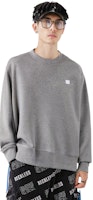 Acne Studios FW23 Sweatshirt Unisex Minimalist Senyum Kelabu Muda. CI0076-X92 Details for Acne Studios FW23 Sweatshirt Unisex Minimalist Senyum Kelabu Muda. CI0076-X92