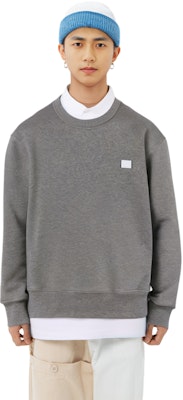 Acne Studios FW23 Face Minimalist Smile Crewneck Sweatshirt Unisex Light Gray. CI0076-X92 Sizing Acne Studios FW23 Face Minimalist Smile Crewneck Sweatshirt Unisex Light Gray. CI0076-X92