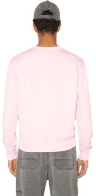 Acne Studios FW23 Face Patch Unisex Crewneck Ribbed Sweatshirt Light Pink CI0140-AD4 Shop Acne Studios FW23 Face Patch Unisex Crewneck Ribbed Sweatshirt Light Pink CI0140-AD4