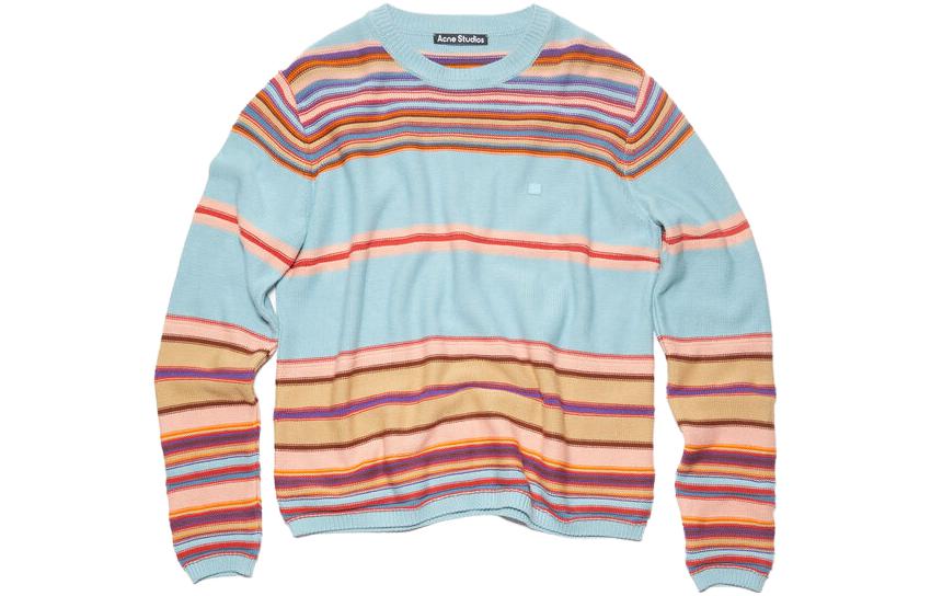 Acne Studios FW23 Face Striped Knit Pullover Sweater Unisex Multicolor. C60087-DKH 圖 2