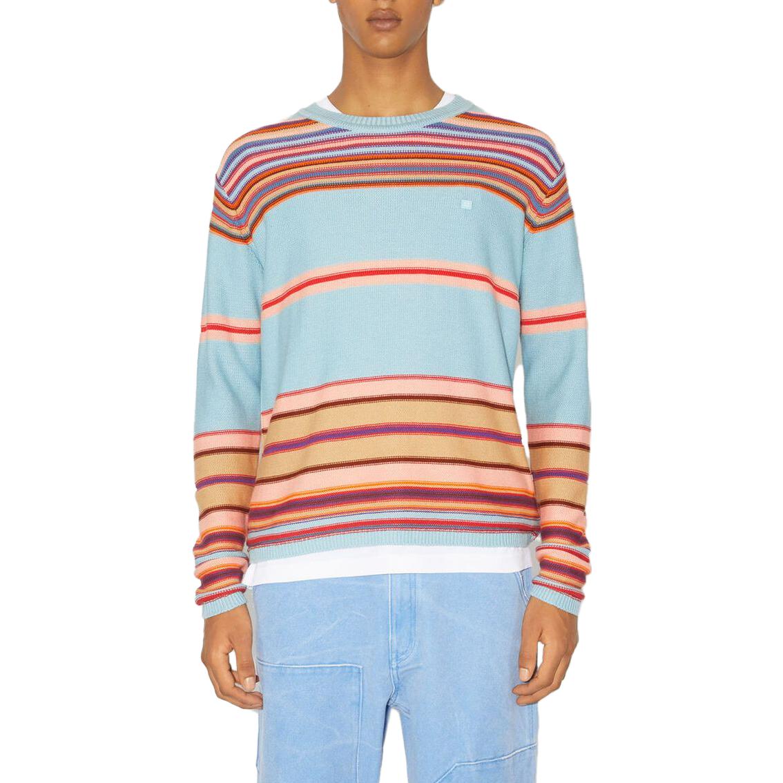 Acne Studios FW23 Face Striped Knit Pullover Sweater Unisex Multicolor. C60087-DKH 圖 3