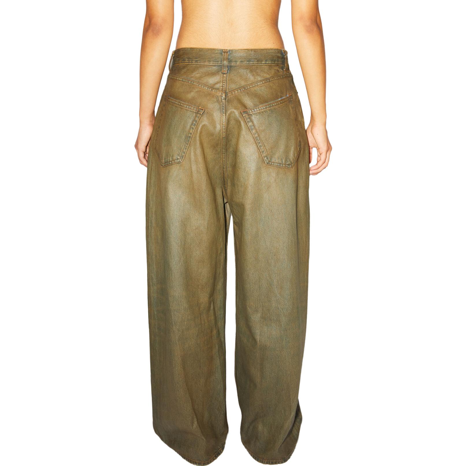 Shop Acne Studios FW23 塗鴉寬鬆做舊牛仔褲 男女款 深藍色 C00048-AUZ