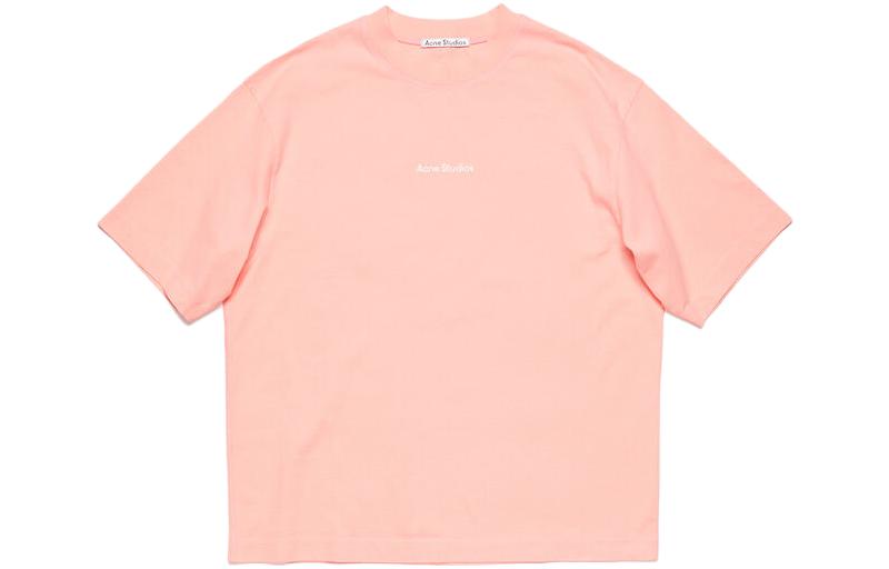 Acne Studios FW23 Oversized Pink Crewneck Short Sleeve Tee BL0385-418