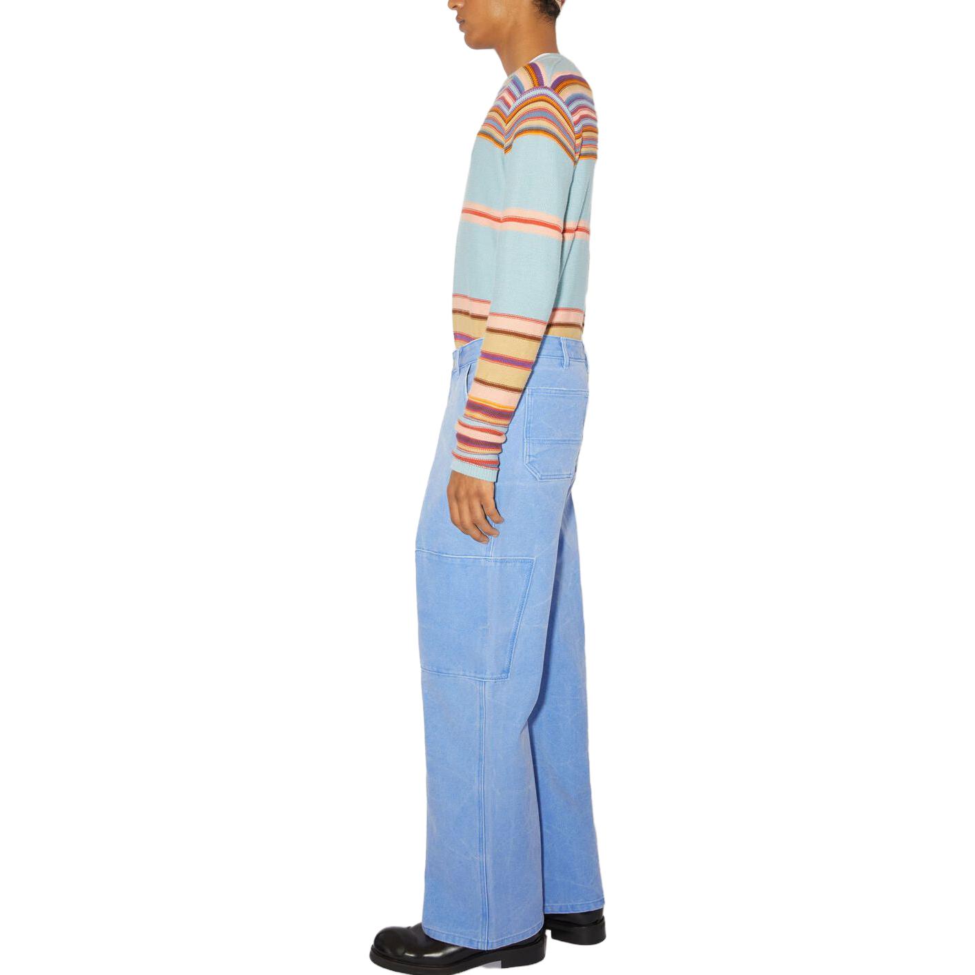 Shop Acne Studios FW23 Patch Canvas Denim Straight-Leg Jeans Unisex Blue. CK0101-AQO