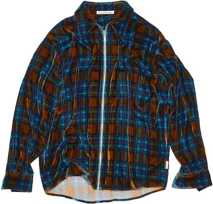 Acne Studios 2023秋冬格紋拉鍊寬鬆長袖襯衫 男款 多色 BB0546-BHN Buy Acne Studios 2023秋冬格紋拉鍊寬鬆長袖襯衫 男款 多色 BB0546-BHN