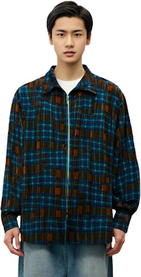 Acne Studios 2023秋冬格紋拉鍊寬鬆長袖襯衫 男款 多色 BB0546-BHN Shop Acne Studios 2023秋冬格紋拉鍊寬鬆長袖襯衫 男款 多色 BB0546-BHN