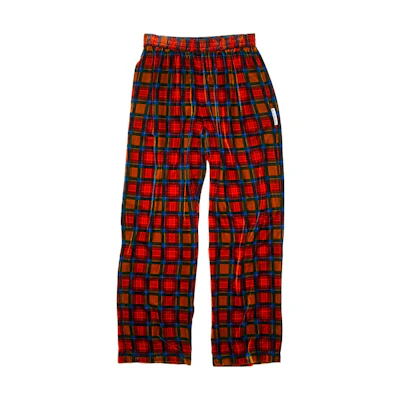 Acne Studios FW23 Red Plaid Elastic Waist Relaxed Trousers BK0561-ACK