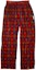 Order Acne Studios FW23 Red Plaid Elastic Waist Relaxed Trousers BK0561-ACK